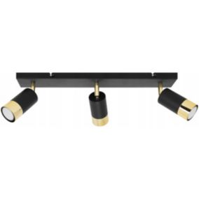 Lampa sufitowa reflektor Light Home LH Hugo 3x GU10 20W kinkiet czarny 1szt.