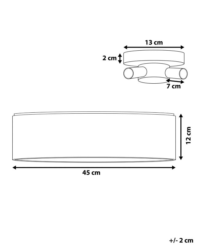 Lampa sufitowa Rena Czarny 1 szt.