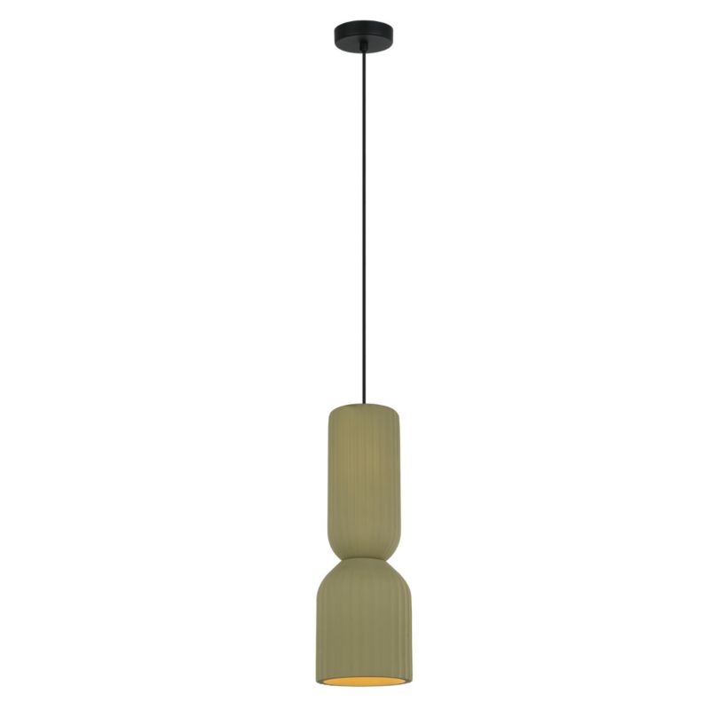 Lampa sufitowa ryflowana Light Prestige BALERA zielona 1xE27x40W IP20 - 1 szt