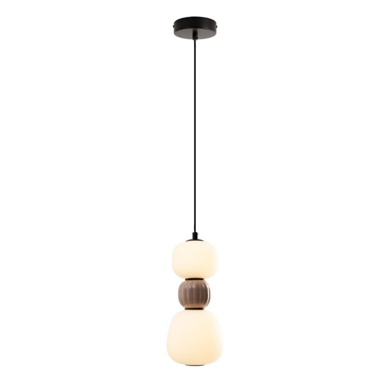 Lampa sufitowa ryflowana Maxlight MODERN czarno-biała LED 13W biały ciepły 3000KK 858lm IP20 - 1 szt