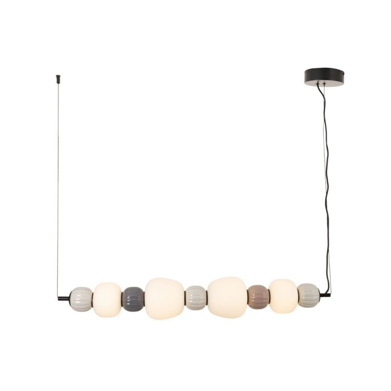 Lampa sufitowa ryflowana Maxlight MODERN czarno-szara LED 32W biały ciepły 3000KK 1922lm IP20 - 1 szt