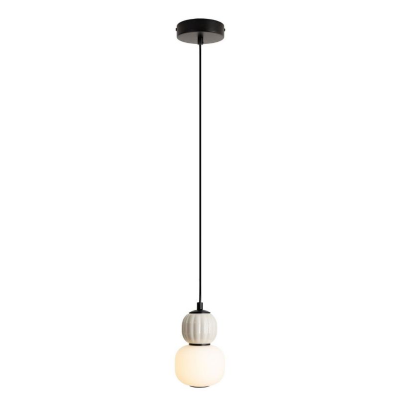 Lampa sufitowa ryflowana Maxlight MODERN czarno-szara LED 5W biały ciepły 3000KK 330lm IP20 - 1 szt