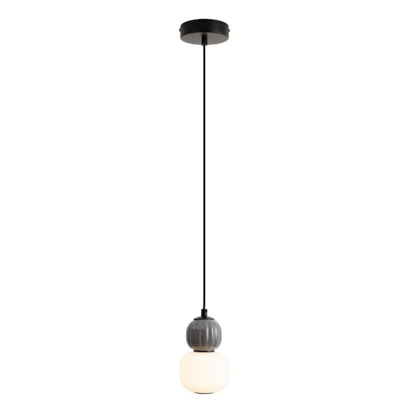 Lampa sufitowa ryflowana Maxlight MODERN czarno-szara LED 5W biały ciepły 3000KK 406lm IP20 - 1 szt