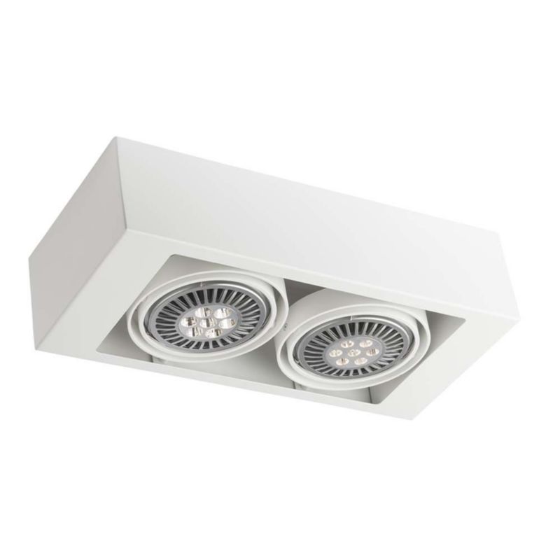 Lampa sufitowa Shilo KOGA biała 2xGU10x18W wym:8x40x18cm IP20 -1 szt.