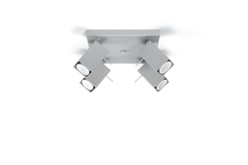Lampa sufitowa Sollux Lighting Merida szaro-chromowana  4 x GU10 x 40W wym: 25 x 25 cm - 1 szt.
