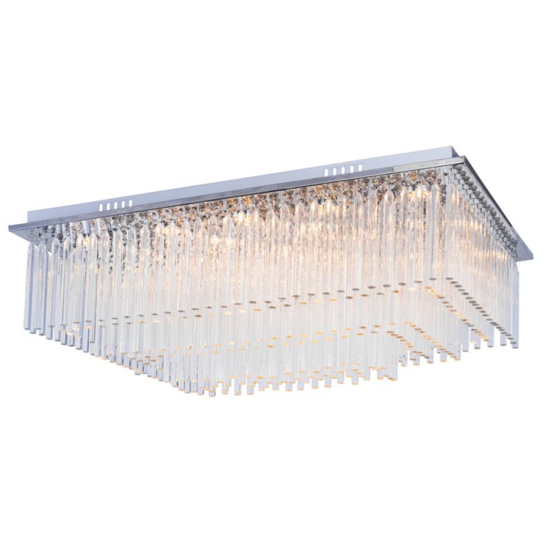 Lampa Sufitowa SPOT Light  19xLED 3W Chrom i Transparentne Kryształy w Nowoczesnym Stylu, Polski Producent 1 szt