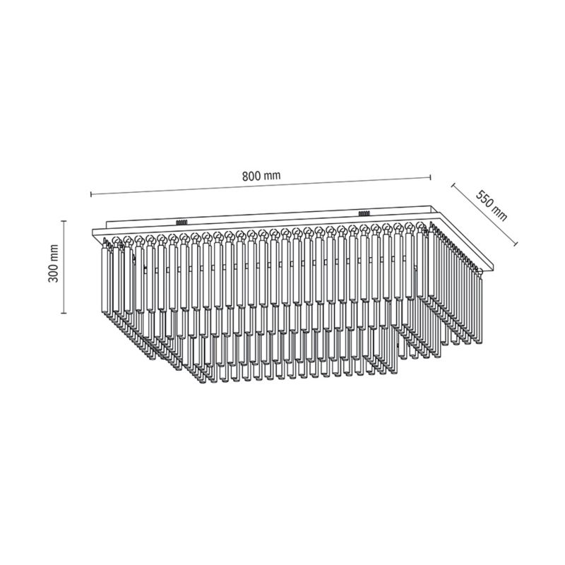 Lampa Sufitowa SPOT Light  19xLED 3W Chrom i Transparentne Kryształy w Nowoczesnym Stylu, Polski Producent 1 szt