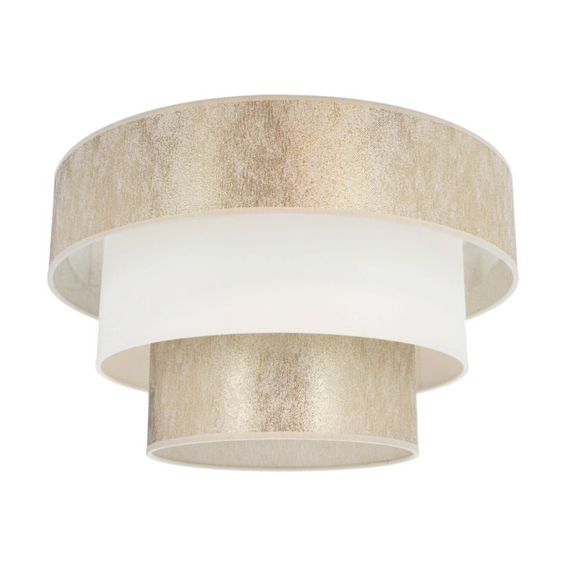 Lampa Sufitowa SPOT Light 1xE27 Max.40W Eleganckie Połączenie Czerni z Złoto Kremowym Abażurem, Polski Producent, 1 szt.