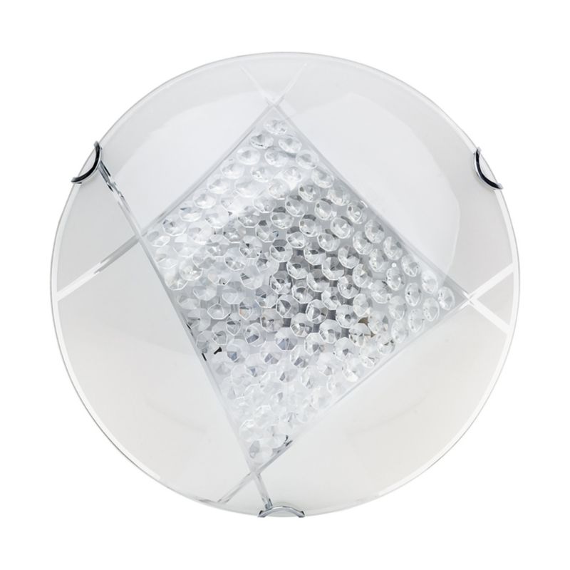 Lampa Sufitowa SPOT Light  1xLED 18W Białe Szkło, Minimalistyczny Design od Polskiego Producenta, 1 szt.