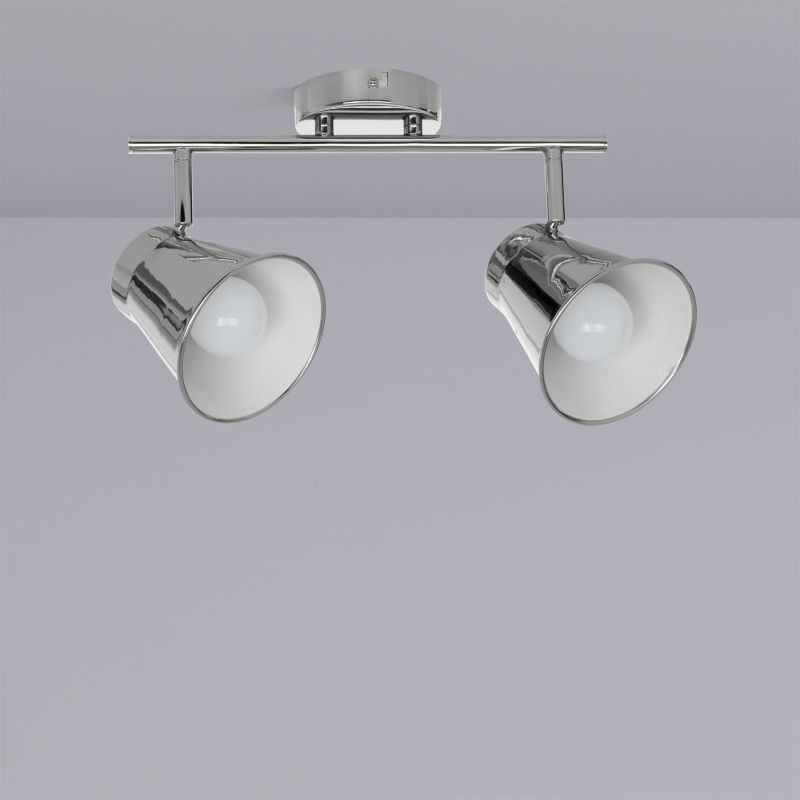 Lampa Sufitowa SPOT Light  2xE27 Max.60W Blask Chromu, Minimalistyczny Design od Polskiego Producenta, 1 szt.