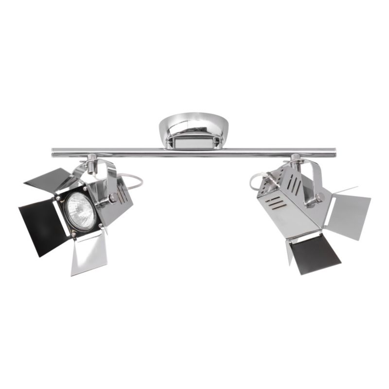 Lampa Sufitowa SPOT Light  2xGU10 5W Elegancki Chrom w Nowoczesnym Stylu, Polski Producent, 1 szt.