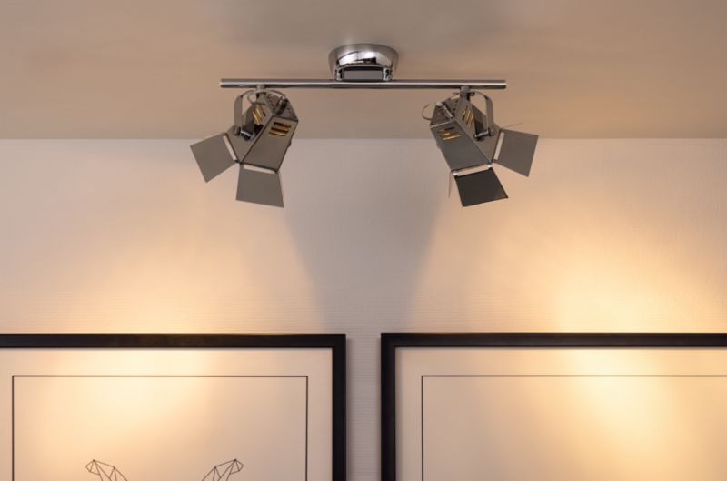 Lampa Sufitowa SPOT Light  2xGU10 5W Elegancki Chrom w Nowoczesnym Stylu, Polski Producent, 1 szt.