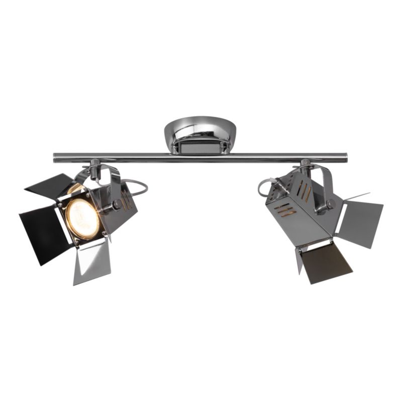 Lampa Sufitowa SPOT Light  2xGU10 5W Elegancki Chrom w Nowoczesnym Stylu, Polski Producent, 1 szt.