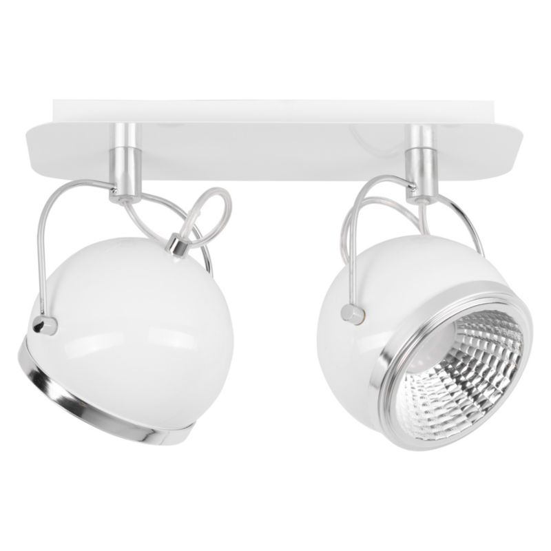 Lampa Sufitowa SPOT Light  2xGU10 LED 6W Subtelna Biel w Klasycznym Stylu, Polski Producent, 1 szt.