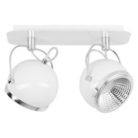 Lampa Sufitowa SPOT Light  2xGU10 LED 6W Subtelna Biel w Klasycznym Stylu, Polski Producent, 1 szt.