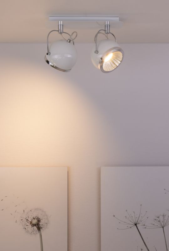 Lampa Sufitowa SPOT Light  2xGU10 LED 6W Subtelna Biel w Klasycznym Stylu, Polski Producent, 1 szt.
