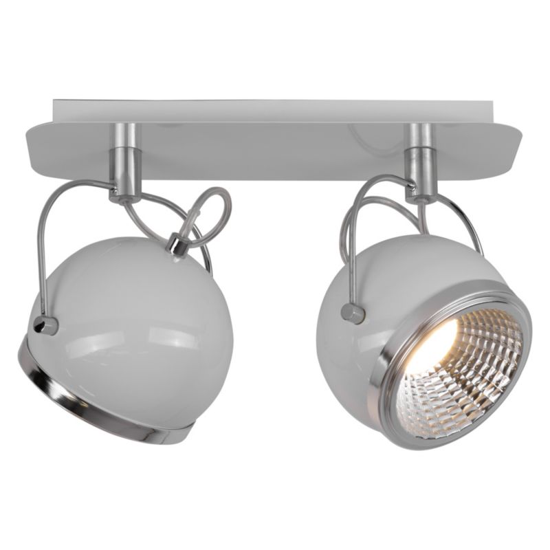 Lampa Sufitowa SPOT Light  2xGU10 LED 6W Subtelna Biel w Klasycznym Stylu, Polski Producent, 1 szt.