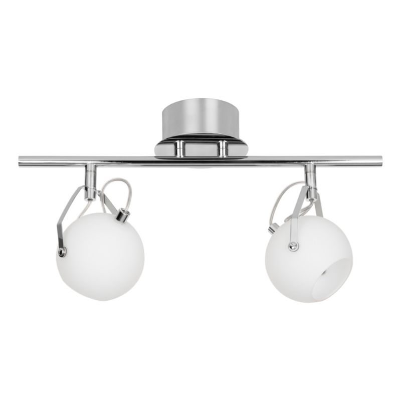 Lampa Sufitowa SPOT Light  2xLED 3W Klasyczne Połączenie Chromu i Bieli od Polskiego Producenta, 1 szt.