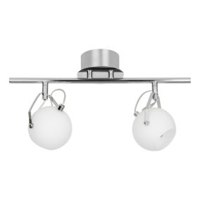 Lampa Sufitowa SPOT Light  2xLED 3W Klasyczne Połączenie Chromu i Bieli od Polskiego Producenta, 1 szt.