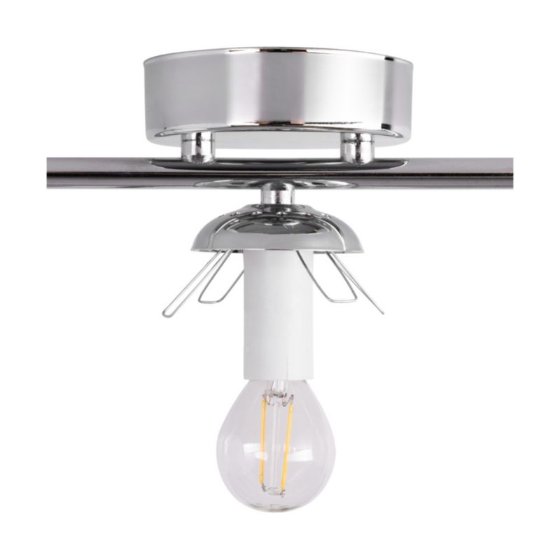 Lampa Sufitowa SPOT Light  3xE14 Max.25W Klasyczne Połączenie Chromu z Białym Szkłem, Polski Producent, 1 szt.