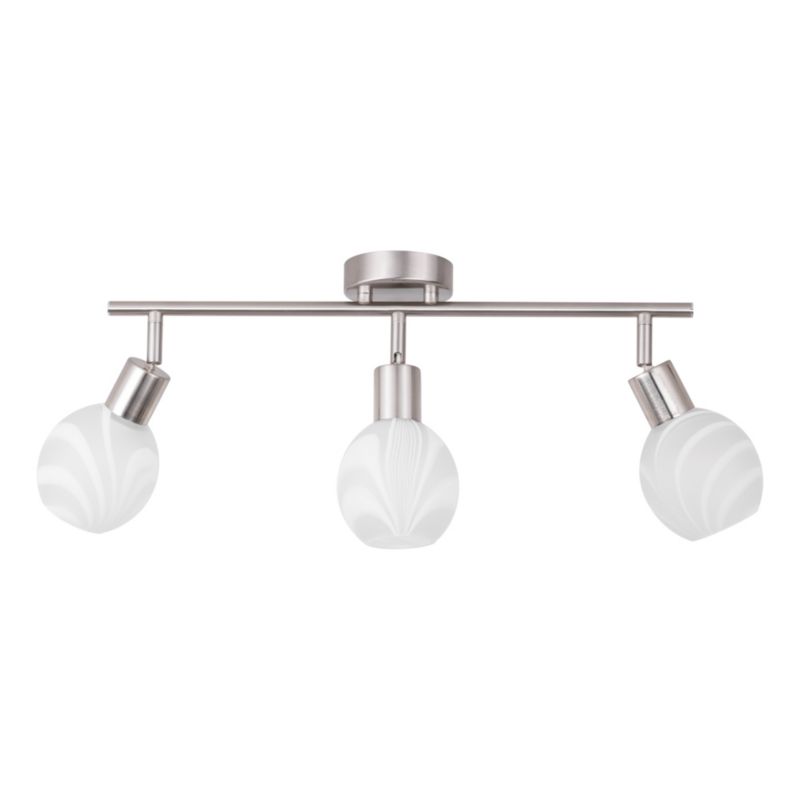 Lampa Sufitowa SPOT Light  3xE14 Max.40W Minimalistyczne Połączenie Satyny i Bieli, Polski Producent, 1 szt.