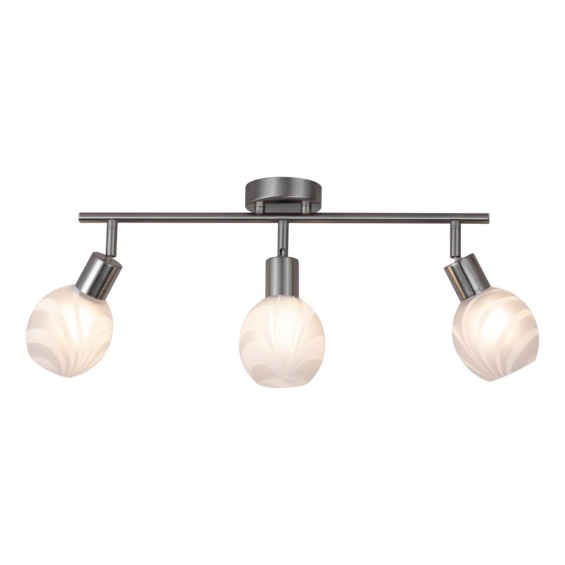 Lampa Sufitowa SPOT Light  3xE14 Max.40W Minimalistyczne Połączenie Satyny i Bieli, Polski Producent, 1 szt.