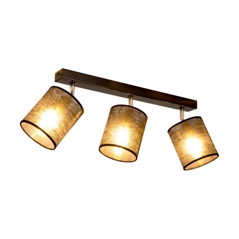 Lampa Sufitowa SPOT Light 3xE27 Max.25W Elegancka Czerń w Połączeniu z Czarnymi Abażurami, Polski Producent, 1 szt.
