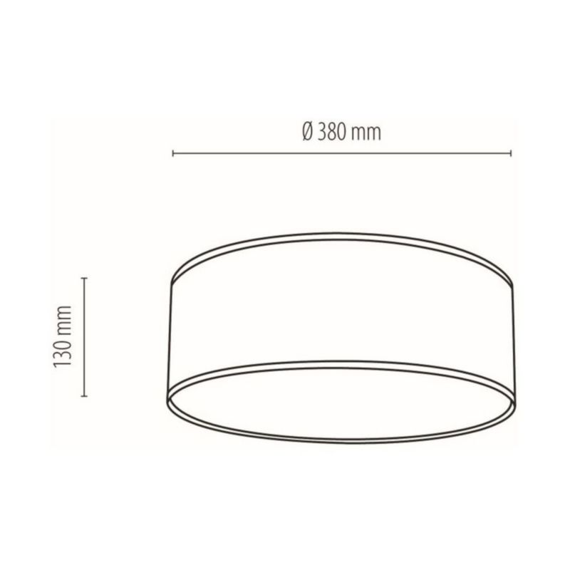 Lampa Sufitowa SPOT Light 3xE27 Max.25W Klasyczne Połączenie Bieli i Czarnego Abażuru, Polski Producent, 1 szt.