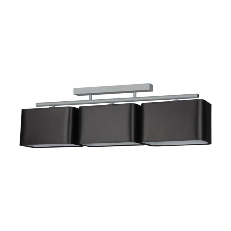 Lampa Sufitowa SPOT Light  3xE27 Max.25W Subtelne Połączenie Szarości i Czarnej Tkaniny, Polski Producent, 1 szt.