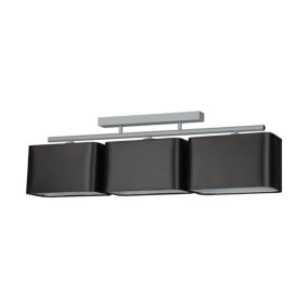 Lampa Sufitowa SPOT Light  3xE27 Max.25W Subtelne Połączenie Szarości i Czarnej Tkaniny, Polski Producent, 1 szt.