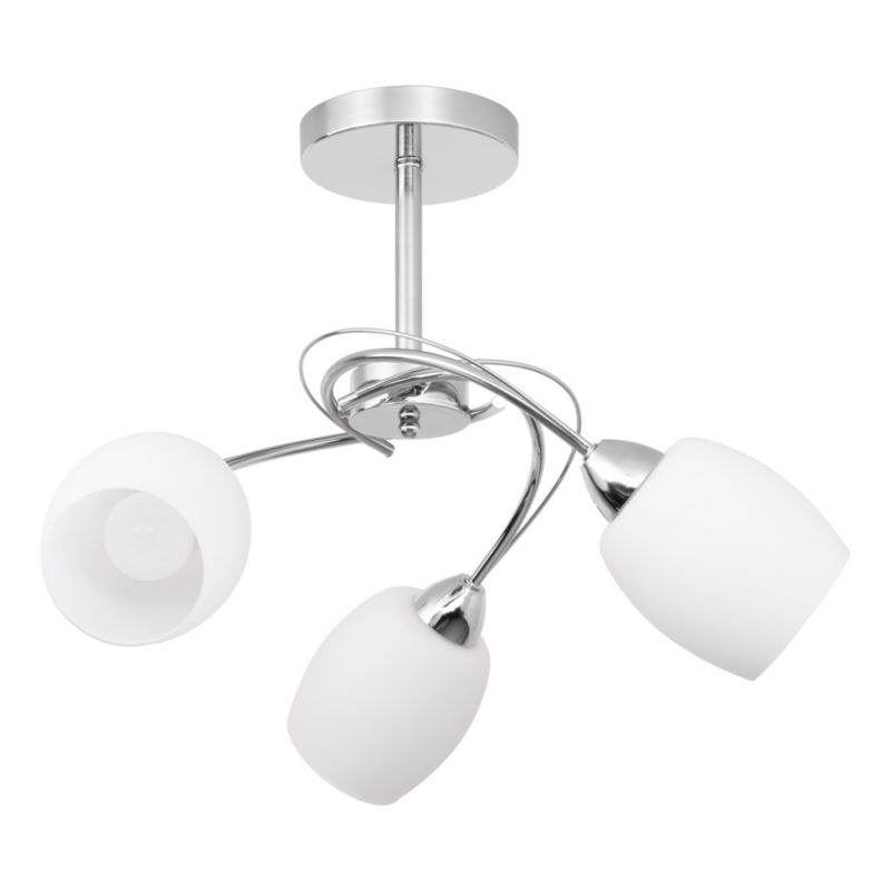 Lampa Sufitowa SPOT Light  3xE27 Max.60W Eleganckie Połączenie Chromu i Bieli od Polskiego Producenta, 1 szt.
