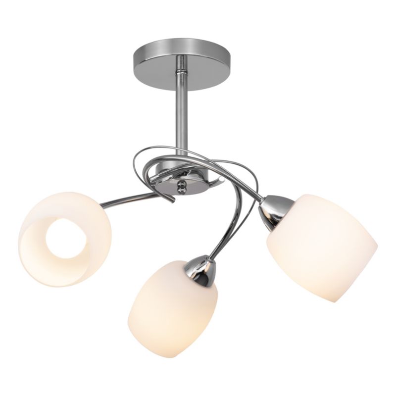 Lampa Sufitowa SPOT Light  3xE27 Max.60W Eleganckie Połączenie Chromu i Bieli od Polskiego Producenta, 1 szt.