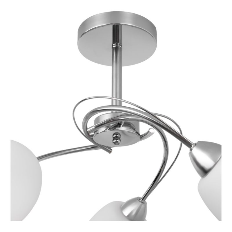 Lampa Sufitowa SPOT Light  3xE27 Max.60W Eleganckie Połączenie Chromu i Bieli od Polskiego Producenta, 1 szt.