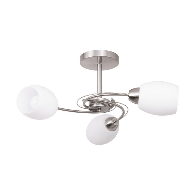 Lampa Sufitowa SPOT Light  3xE27 Max.60W Eleganckie Połączenie Satyny i Bieli od Polskiego Producenta, 1 szt.