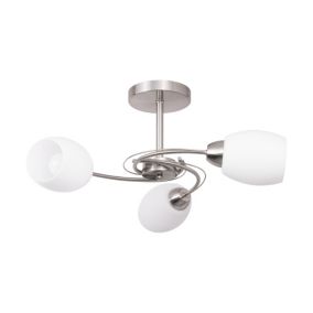 Lampa Sufitowa SPOT Light  3xE27 Max.60W Eleganckie Połączenie Satyny i Bieli od Polskiego Producenta, 1 szt.