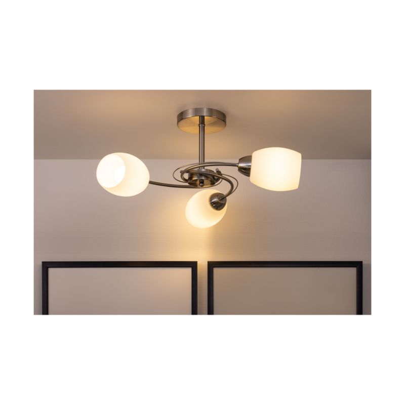Lampa Sufitowa SPOT Light  3xE27 Max.60W Eleganckie Połączenie Satyny i Bieli od Polskiego Producenta, 1 szt.