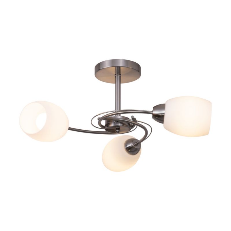 Lampa Sufitowa SPOT Light  3xE27 Max.60W Eleganckie Połączenie Satyny i Bieli od Polskiego Producenta, 1 szt.