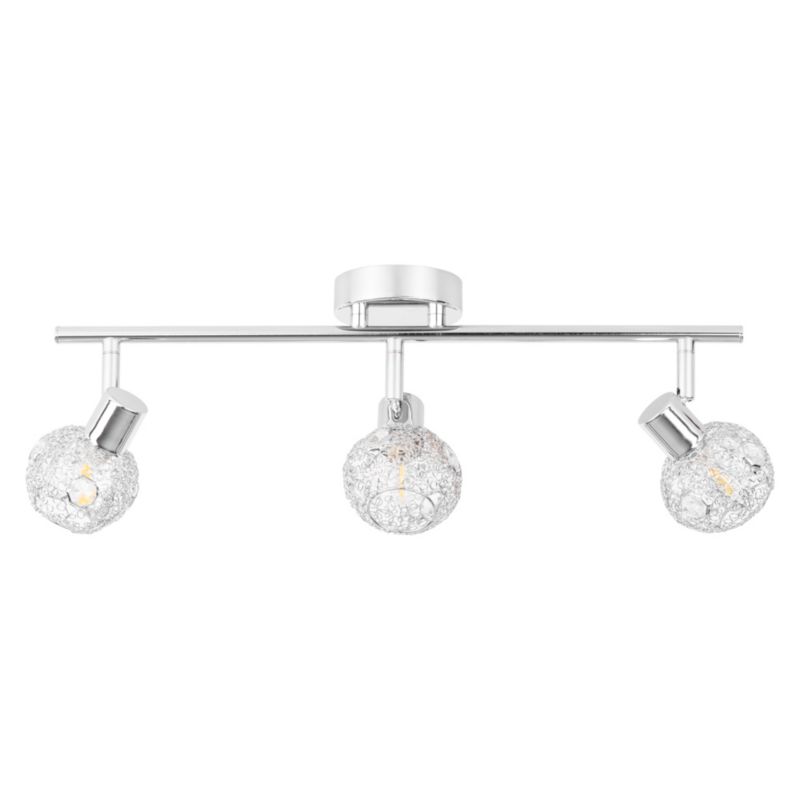 Lampa Sufitowa SPOT Light  3xG9 Max.28W Chrom z Dodatkiem Transparentnych Kryształów, Polski Producent, 1 szt.