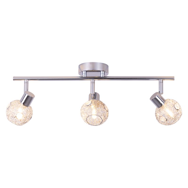 Lampa Sufitowa SPOT Light  3xG9 Max.28W Chrom z Dodatkiem Transparentnych Kryształów, Polski Producent, 1 szt.
