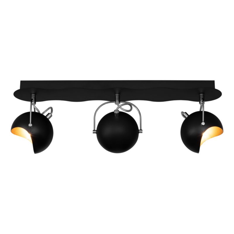 Lampa Sufitowa SPOT Light  3xG9 Max.28W Kombinacja Czerni i Złota w Eleganckim Stylu, Polski Producent, 1 szt.