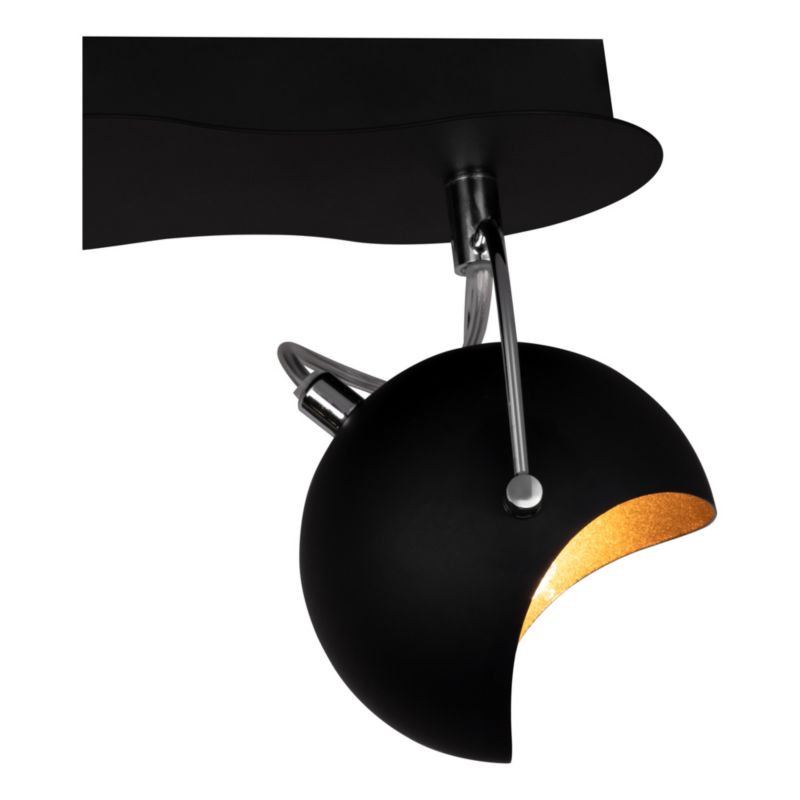 Lampa Sufitowa SPOT Light  3xG9 Max.28W Kombinacja Czerni i Złota w Eleganckim Stylu, Polski Producent, 1 szt.