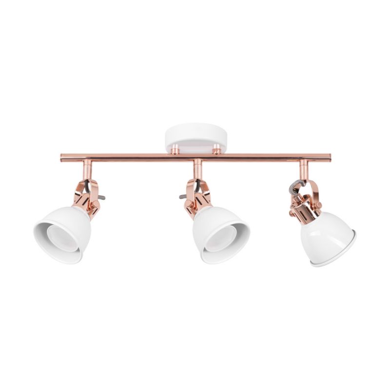 Lampa Sufitowa SPOT Light  3xGU10 50W Klasyczne Połączenie Miedzi i Bieli od Polskiego Producenta, 1 szt.