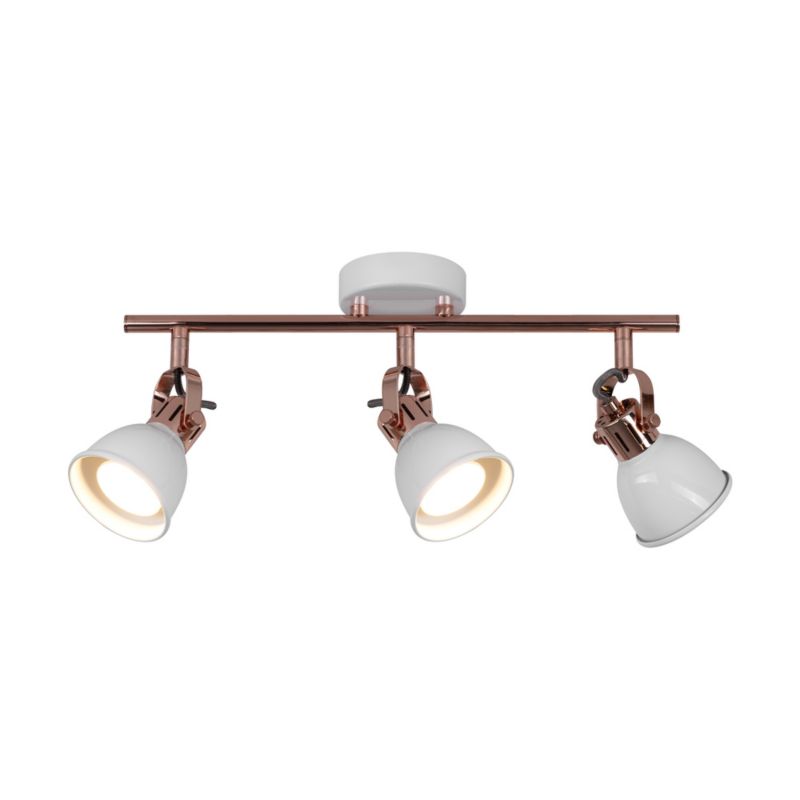 Lampa Sufitowa SPOT Light  3xGU10 50W Klasyczne Połączenie Miedzi i Bieli od Polskiego Producenta, 1 szt.