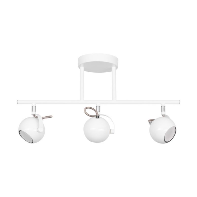 Lampa Sufitowa SPOT Light  3xGU10 50W Kompozycja Chromu i Bieli w Klasycznym Designie, 1 szt.