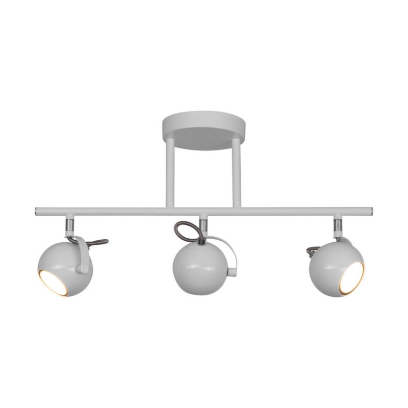 Lampa Sufitowa SPOT Light  3xGU10 50W Kompozycja Chromu i Bieli w Klasycznym Designie, 1 szt.