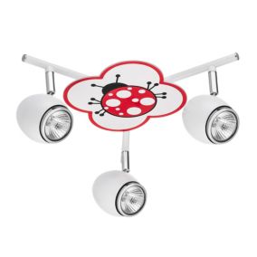 Lampa Sufitowa SPOT Light  3xGU10 Max.50W Biały z Wielokolorowym Wzorem w Biedronki, Polski Producent, 1 szt.