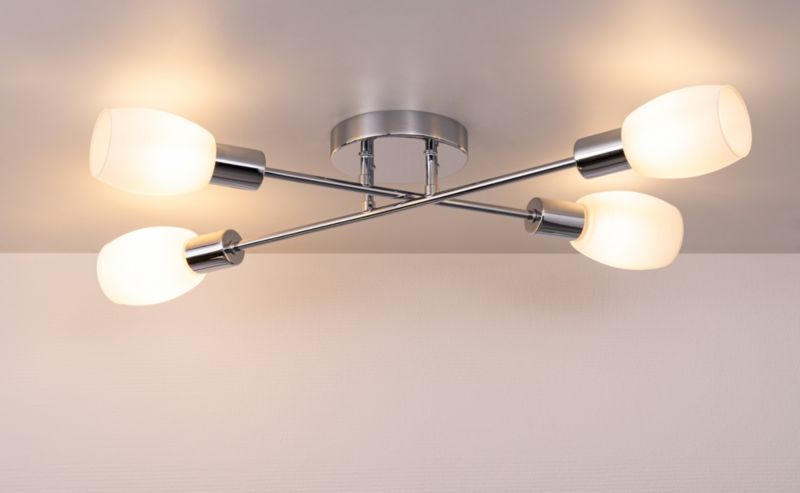 Lampa Sufitowa SPOT Light 4xE14 Max.40W Klasyczne Połączenie Chromu i Bieli od Polskiego Producenta, 1 szt.