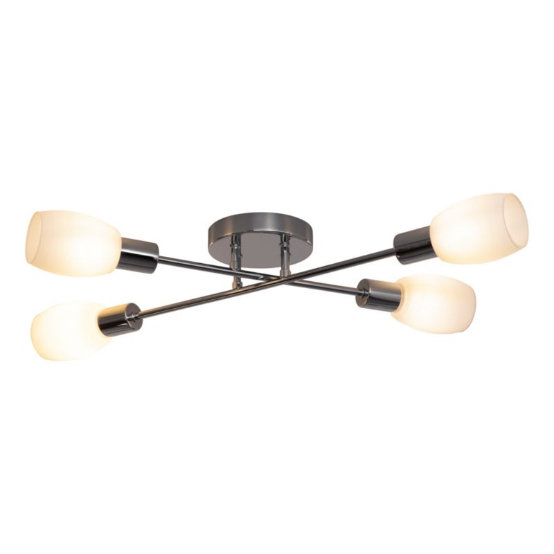 Lampa Sufitowa SPOT Light 4xE14 Max.40W Klasyczne Połączenie Chromu i Bieli od Polskiego Producenta, 1 szt.