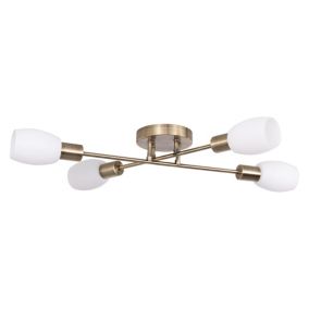 Lampa Sufitowa SPOT Light  4xE14 Max.40W Kompozycja Patyny i Bieli w Vintage Stylu od Polskiego Producenta, 1 szt.