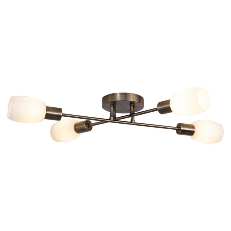 Lampa Sufitowa SPOT Light  4xE14 Max.40W Kompozycja Patyny i Bieli w Vintage Stylu od Polskiego Producenta, 1 szt.